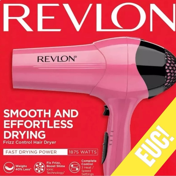 REVLON®️ IONIC 1875W HAIR DRYER, LIGHTWEIGHT, 3 TEMPS & COLD SHOT! EUC! - Picture 2 of 16